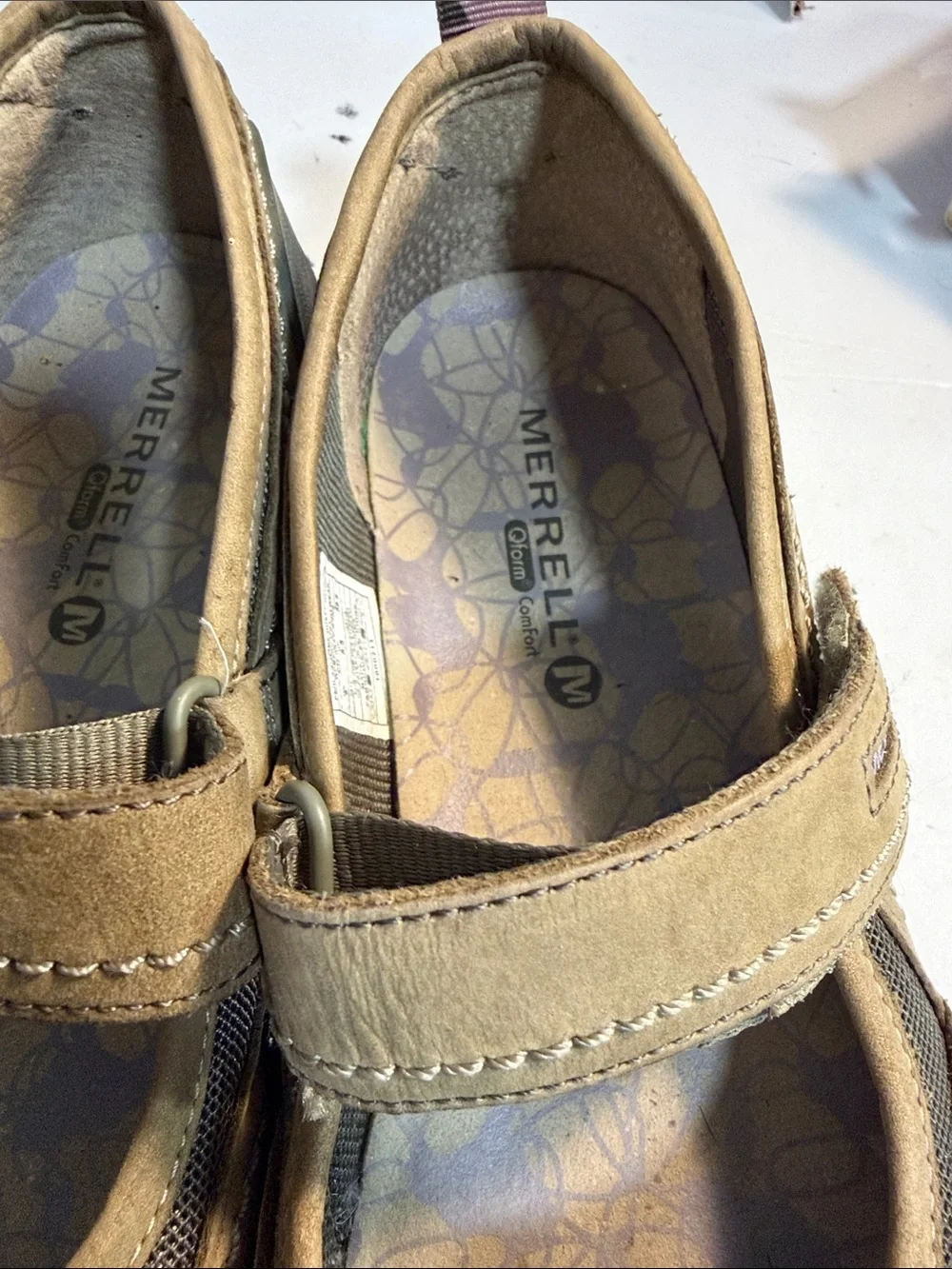 Merrell Tan and Brown Mary Jane Flats